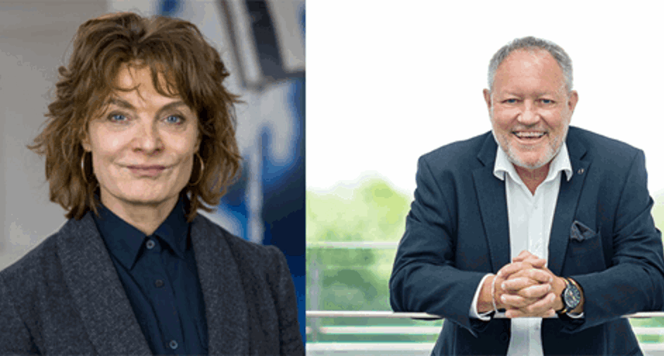 Portræt af Carl Emil Larsen og Lise Lotte Toft Portræt af Carl Emil Larsen og Lise Lotte Toft